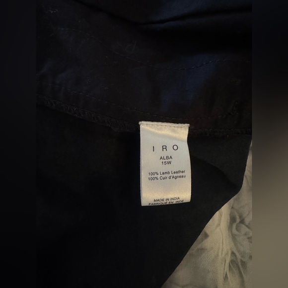 Iro Black Leather Mini Skirt - Picture 9 of 9